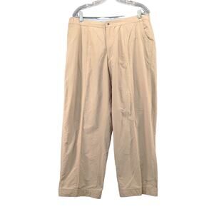 JMS Just My Size Womens Shaped Fit Pants Size 16W Tan Brown Logo
